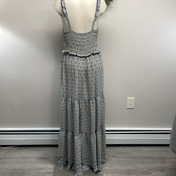NWT Max Studio Navy Cream Medallion Links Sleeveless Maxi Dress L - Picture 7 of 15